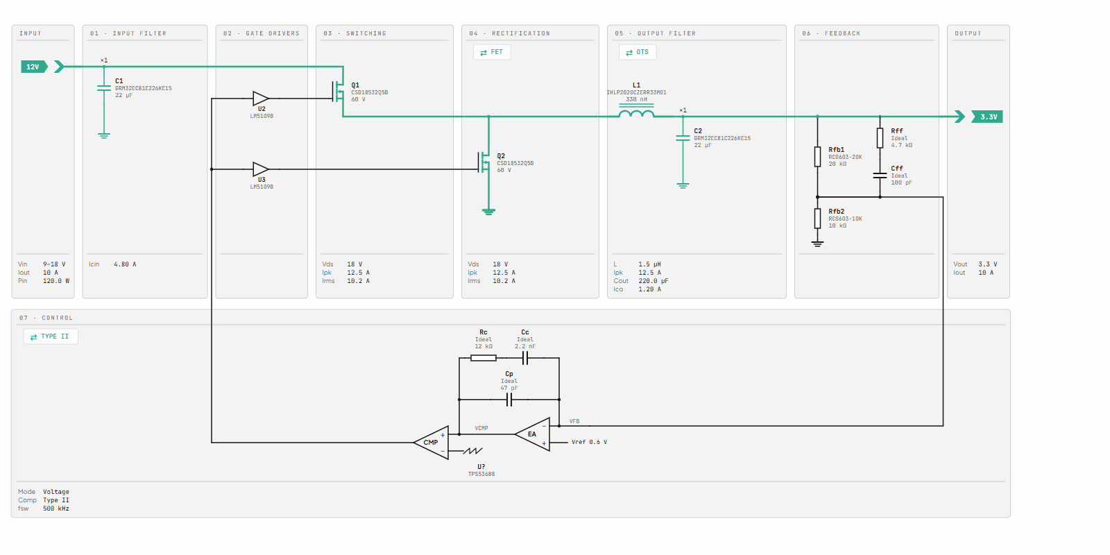 A single buck stage opened as a schematic